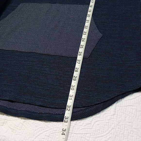 Elwood Sweatshirt Size XL Mens Hoodie Navy & Gray Short Sleeve  Oversized - Picture 7 of 7